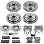Powerstop KCOE7228 Front and Rear Brake Disc and Caliper Kit, Plain Surface 6 Lugs 310 mm Natural Caliper, Ceramic, Z17 OE Replacement - Image 4
