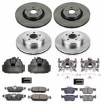 Powerstop 4-Wheel Set Power Stop&reg; KCOE7418 Front and Rear OE Stock Replacement Low-Dust Ceramic Brake Pad, Rotor and Caliper Kit - Image 2