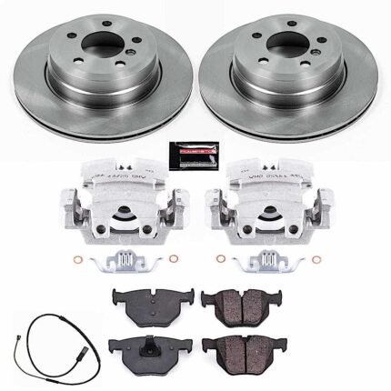 Powerstop 2-Wheel Set Power Stop&reg; KCOE7429 Rear OE Stock Replacement Low-Dust Ceramic Brake Pad, Rotor and Caliper Kit