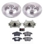 Powerstop 2-Wheel Set Power Stop&reg; KCOE7885 Front OE Stock Replacement Low-Dust Ceramic Brake Pad, Rotor and Caliper Kit