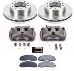 Powerstop KCOE8029 Front Brake Disc and Caliper Kit, Plain Surface 10 Lugs 369 mm Natural Caliper, Ceramic, 4WD, Z17 OE Replacement
