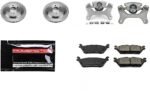 Powerstop KCOE8030 Rear Brake Disc and Caliper Kit, Plain Surface 6 Lugs 336.1 mm Natural Caliper, Ceramic, Z17 OE Replacement