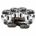 Powerstop KCOE8174 Front and Rear Brake Disc and Caliper Kit, Plain Surface 5 Lugs 279.9 mm Natural Caliper, Ceramic, Z17 OE Replacement - Image 4