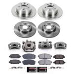 Powerstop KCOE8359 Front and Rear Brake Disc and Caliper Kit, Plain Surface 5 Lugs 280 mm Natural, Ceramic - Image 6