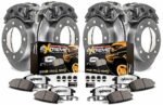 Powerstop MDCK4416 Front and Rear Brake Disc and Caliper Kit, Plain Surface 8 Lugs - Front; 10 Lugs - Rear Natural, Carbon Fiber Ceramic, Z36 Extreme Truck And Tow - Image 2