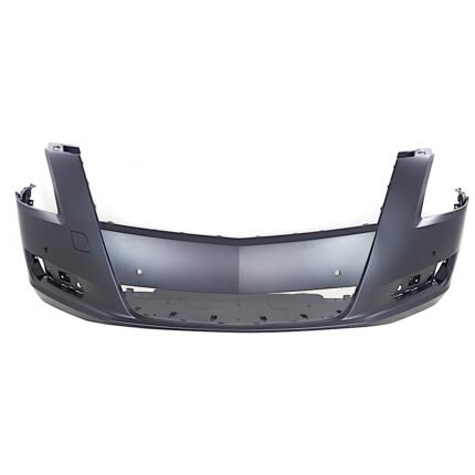ReplaceXL Front Primed Bumper Cover, For Models With Daytime Running Light, Parking Aid Sensor Holes and Parallel Park Assist Sensor Holes, CAPA CERTIFIED