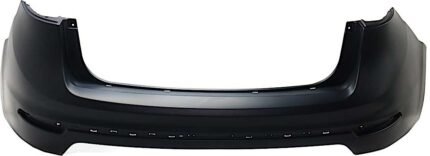 ReplaceXL Rear Primed Bumper Cover, Sedan, Without Parking Aid Sensor Holes, CAPA Certified