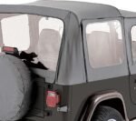 Rampage 68115 Complete Series Soft Top - With Frame (Frame Included) Black Denim - Image 4