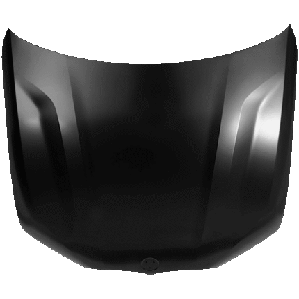 ReplaceXL Hood, Aluminum, Black, CAPA CERTIFIED