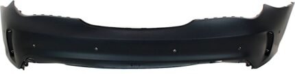 Replacement Rear Primed Bumper Cover, For Models With Parking Aid Sensor Holes and AMG Styling Package, CAPA Certified