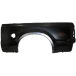 Replacement Rear, Driver Side Truck Bedside Panel, Primed, Outer Panel, with Tail Light Provision and Gas Door Hole, 7 Ft. Bed (Short Bed), For Models With Single Rear Wheels