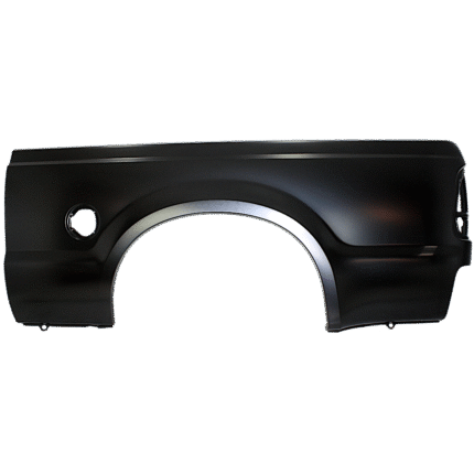 Replacement Rear, Driver Side Truck Bedside Panel, Primed, Outer Panel, with Tail Light Provision and Gas Door Hole, 7 Ft. Bed (Short Bed), For Models With Single Rear Wheels