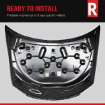 Replacement Factory Style Hood Aluminum Black CAPA Certified - Image 6