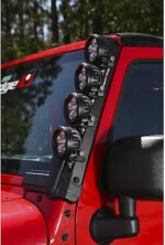 Rugged Ridge 11232.52 Light Bar Mounting Bracket - Black, Aluminum, Direct Fit - Image 6