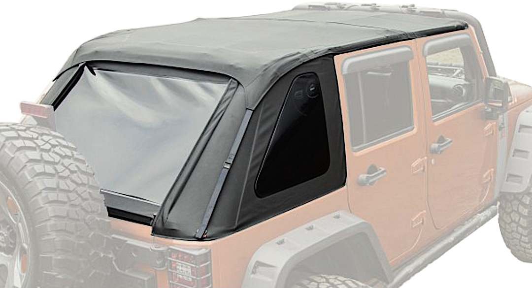 rr1375038_1.jpg Rugged Ridge 13750.38 Bowless Series Soft Top - Frameless Design Black - Image 1