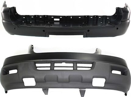 Replacement Front and Rear Front - Upper - Primed, Lower - Textured, Rear - Primed Bumper Cover