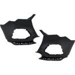 Replacement Front, Driver and Passenger Side Bumper Ends, Primed, For Models without S-Line Package, Parallel Park Assist Sensor and Parking Aid Sensor