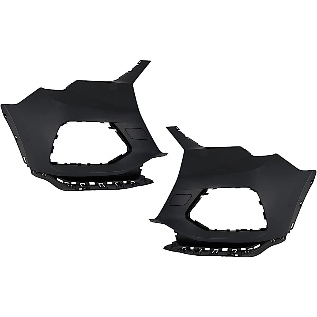 set-ra01110001_1.jpg Replacement Front, Driver and Passenger Side Bumper Ends, Primed, For Models without S-Line Package, Parallel Park Assist Sensor and Parking Aid Sensor - Image 1