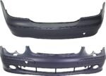 Replacement Front and Rear Primed Bumper Cover