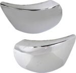 Replacement Front, Driver and Passenger Side Bumper End, Chrome Plastic