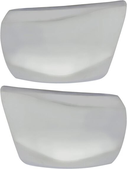 Replacement Front, Driver and Passenger Side Bumper End, Chrome Plastic