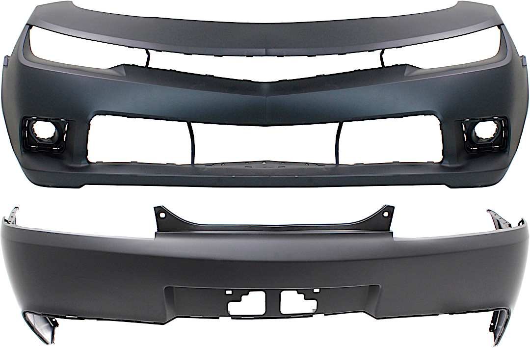 set-repcv010318p-2_1.jpg Replacement Front and Rear Primed Bumper Cover - Image 1
