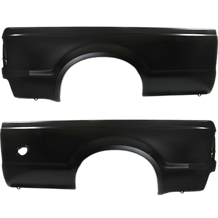 Replacement Rear, Driver and Passenger Side Truck Bedside Panels, Primed, Outer Panel, with Tail Light Provision, 8 Ft. Bed (Long Bed), For Models With Single Rear Wheels