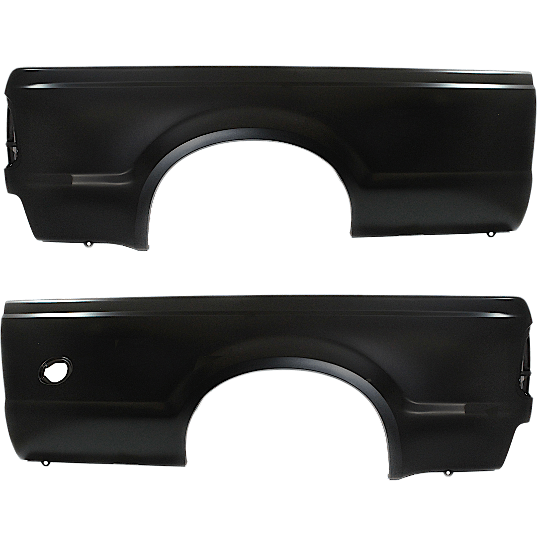 set-repf552125_1.png Replacement Rear, Driver and Passenger Side Truck Bedside Panels, Primed, Outer Panel, with Tail Light Provision, 8 Ft. Bed (Long Bed), For Models With Single Rear Wheels - Image 1