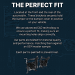 Replacement Front, Driver and Passenger Side Bumper Brackets, Impact Bar - Image 10