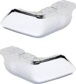 Replacement Rear, Driver and Passenger Side Bumper End, Chrome Steel