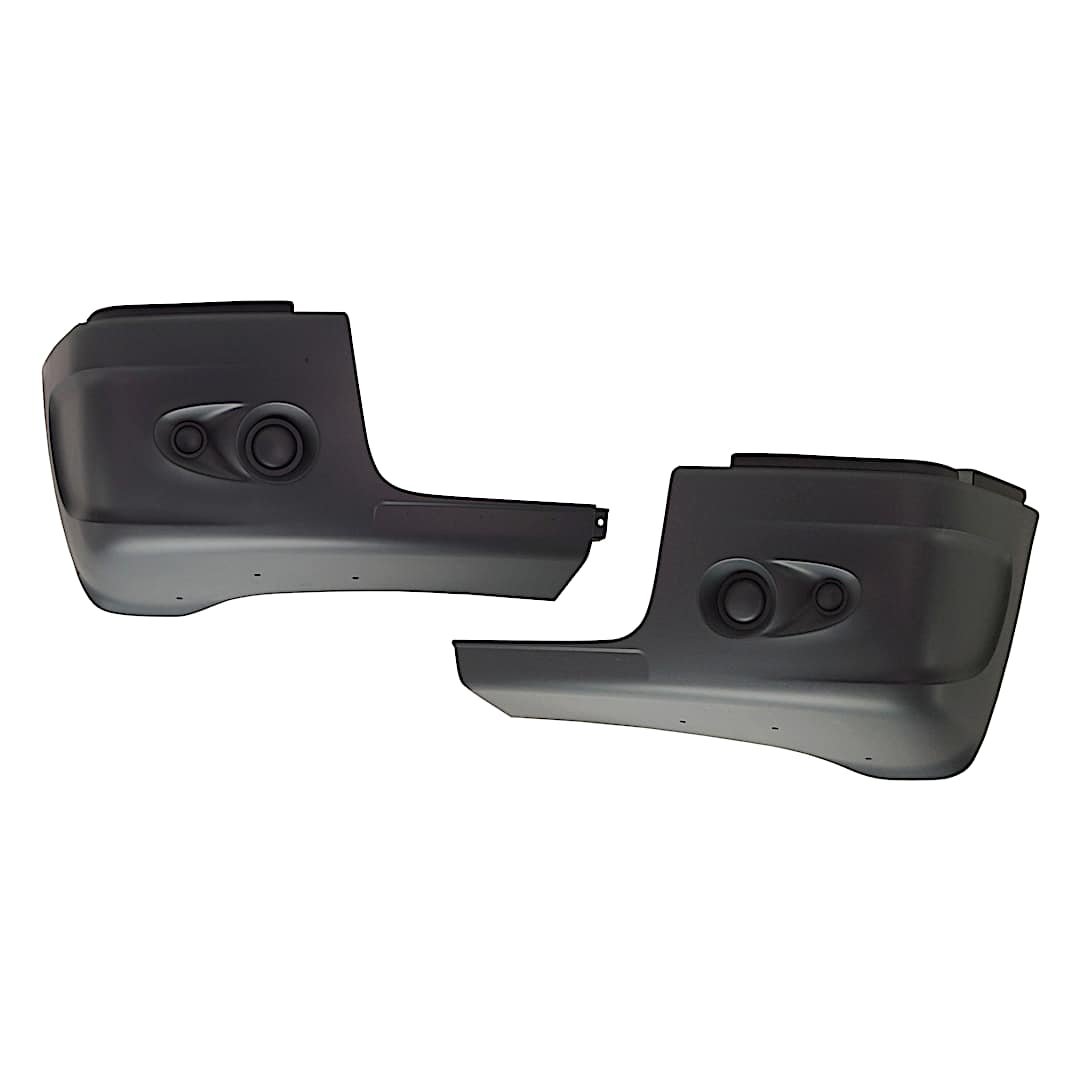 set-rf01110013-hd_1.jpg Replacement Front, Driver and Passenger Side Bumper End, Painted Black Plastic - Image 1