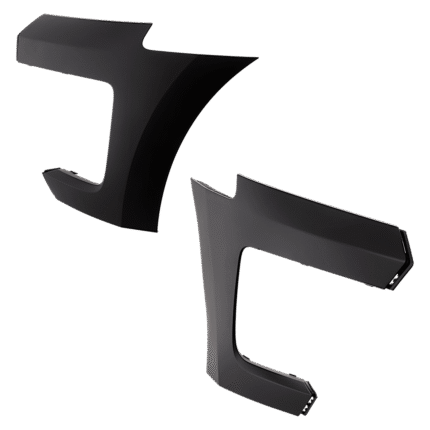 Replacement Front, Driver and Passenger Side Bumper Ends, Primed, For Models without Park Distance Control Sensor