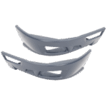 Replacement Front, Driver and Passenger Side Bumper End, Primed Plastic