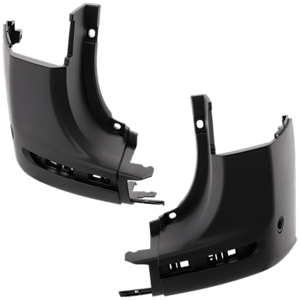 Replacement Rear, Driver and Passenger Side Bumper Ends, Primed, For Models with Blind Spot Detection