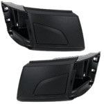 Replacement Front, Driver and Passenger Side Bumper End, Primed Plastic